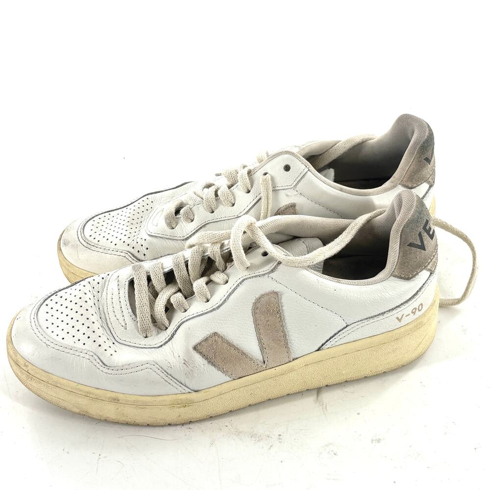 Veja V 10 Leather Sneakers 7 US 38 EU Womens Gray Suede